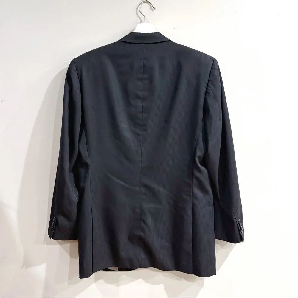 Anson Tailored Charcoal Gray Suit Set Holland & Sherry Fiesta Wool 40R Est